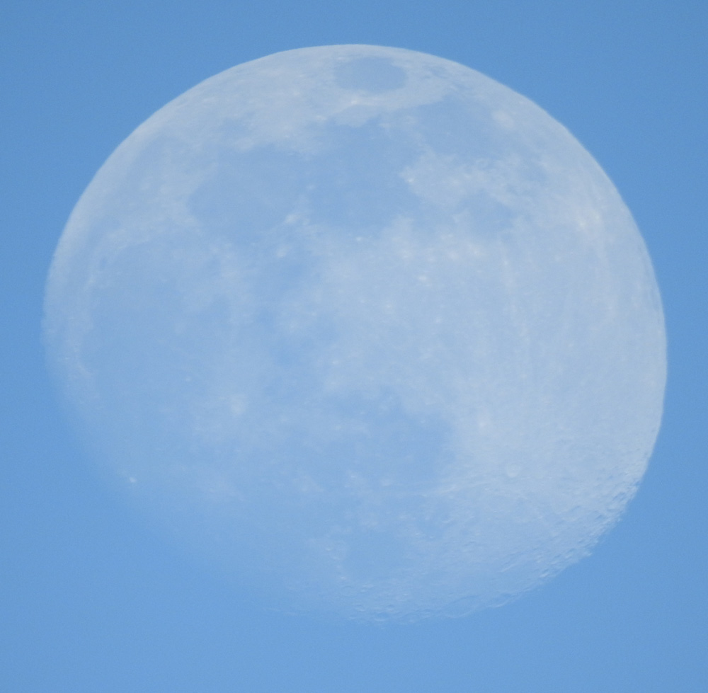 Księżyc nad Polską zdjęcie zrobione w dzień
