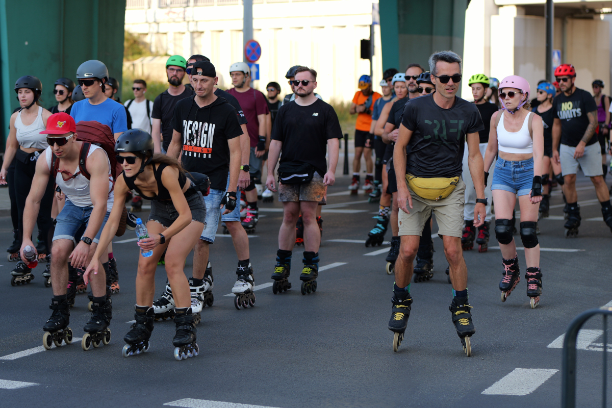 Nightskating Warszawa - Rolkarze na ulicach Warszawy