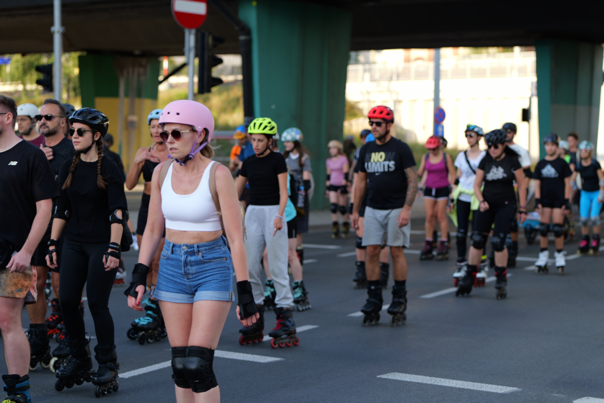 Nightskating Warszawa - Rolkarze na ulicach Warszawy