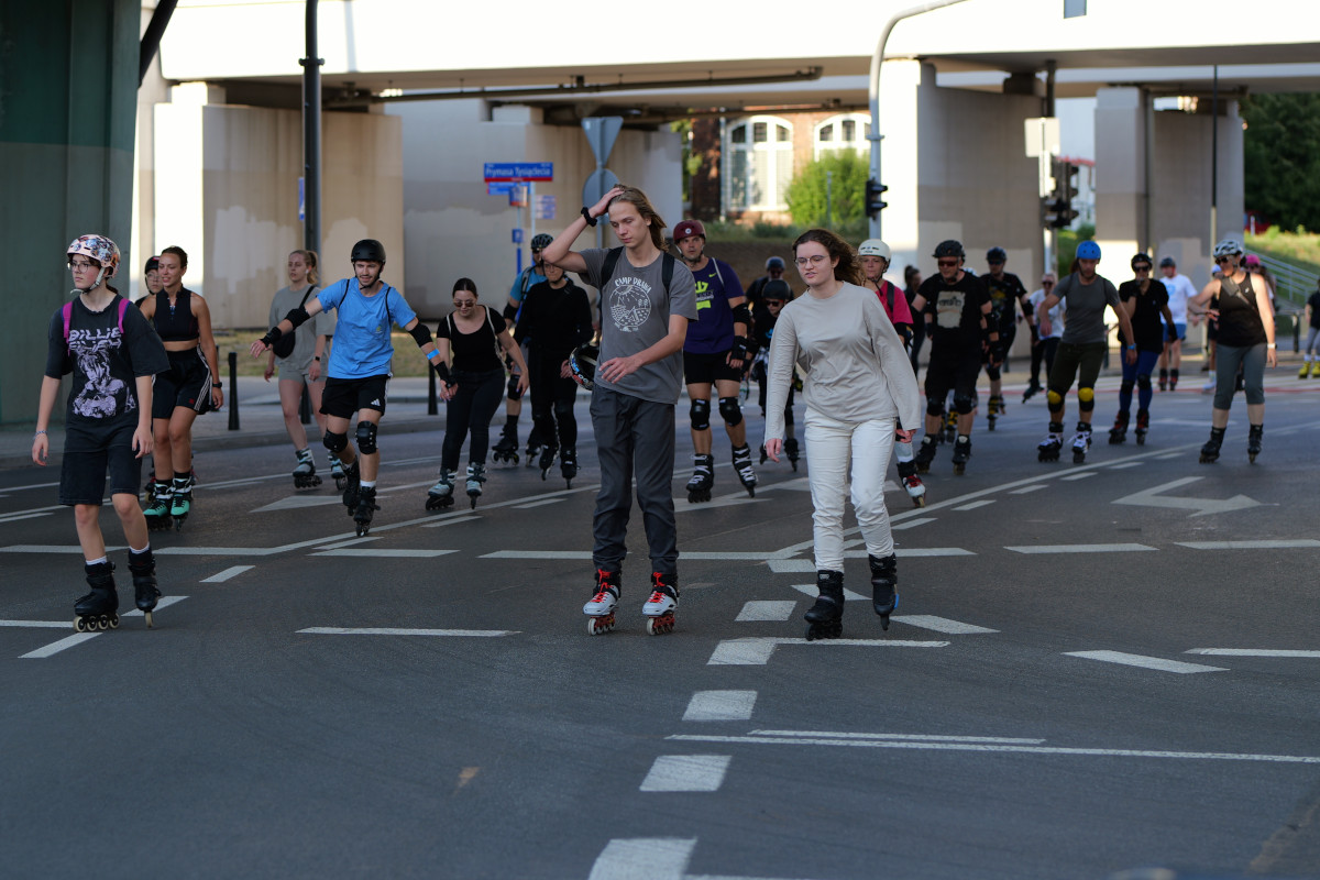 Nightskating Warszawa - Rolkarze na ulicach Warszawy