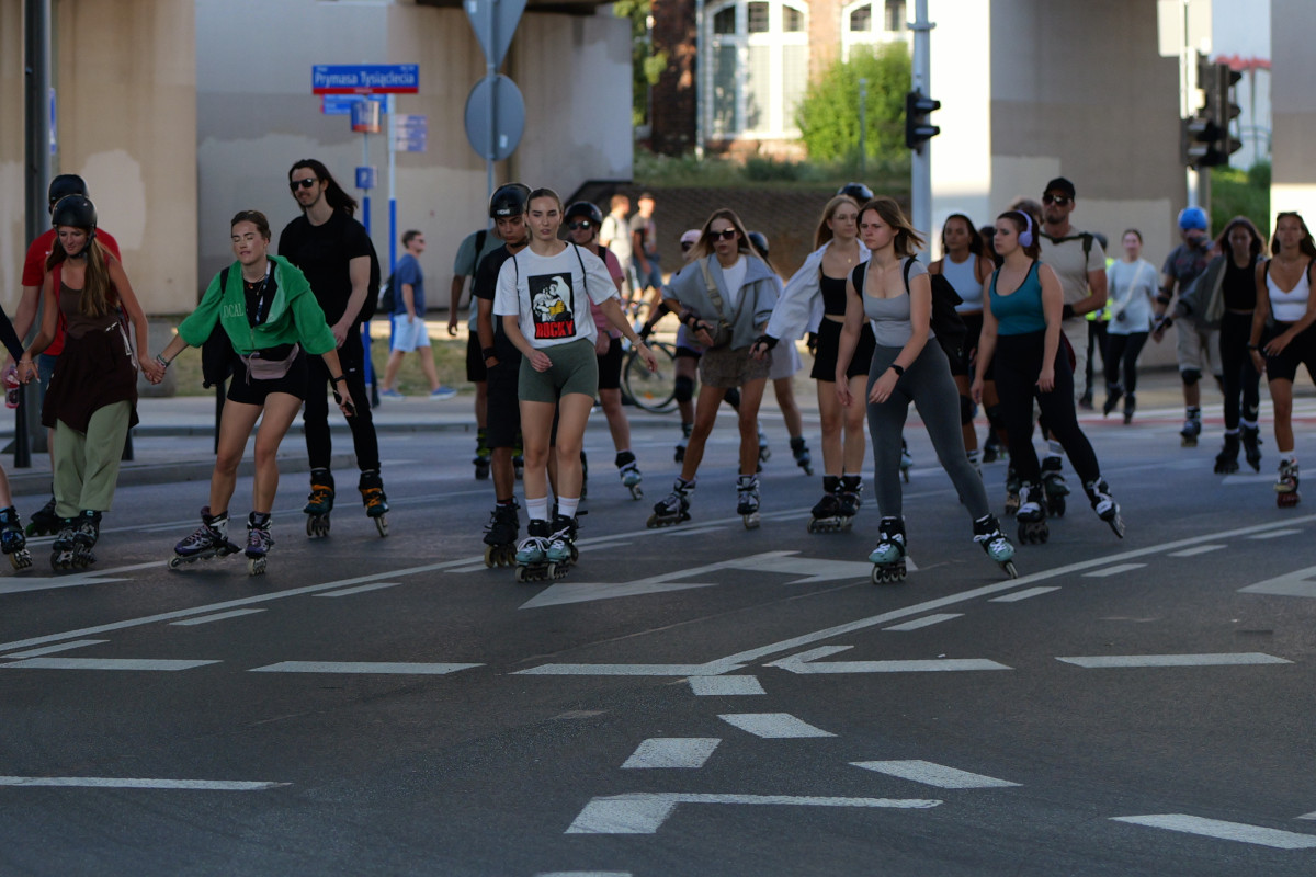 Nightskating Warszawa - Rolkarze na ulicach Warszawy