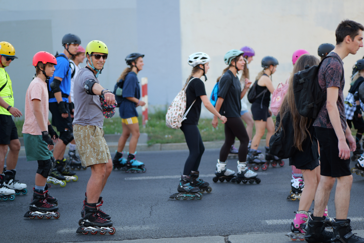 Nightskating Warszawa - Rolkarze na ulicach Warszawy