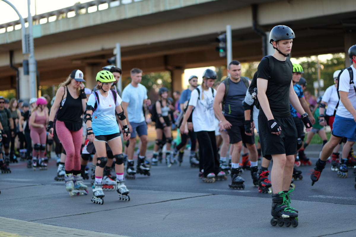 Nightskating Warszawa - Rolkarze na ulicach Warszawy